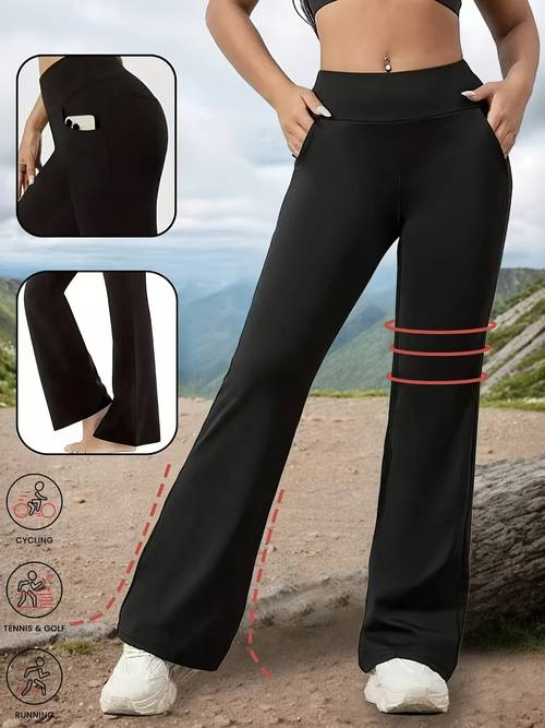 new womens sports pants with lifting yoga pants pocket leggings casual pants