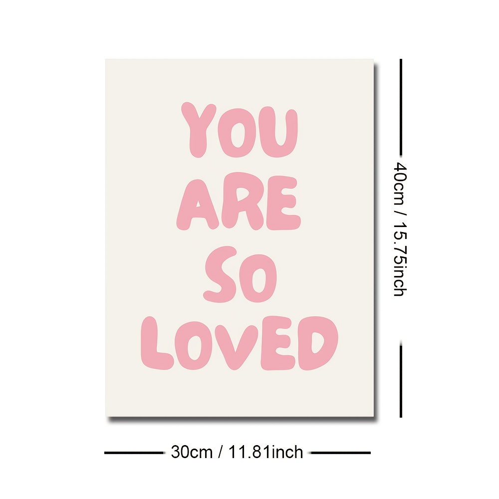 TEMU 1pc "you Are " Motivational Poster - Modern Minimalist Affirmation Wall Art Suitable For Nursery, Dorm, Bedroom - Vertical Unframed Ink Canvas