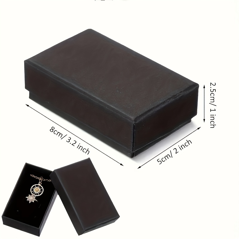 12pcs Black Cardboard Jewelry Gift Boxes with Lids