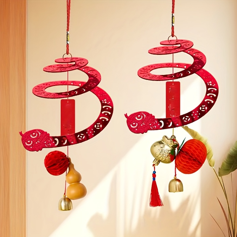 

2025 Snake Zodiac Hanging Decor - Pull Flower For Home & Party Decoration, Zodiac, Hanging Decor