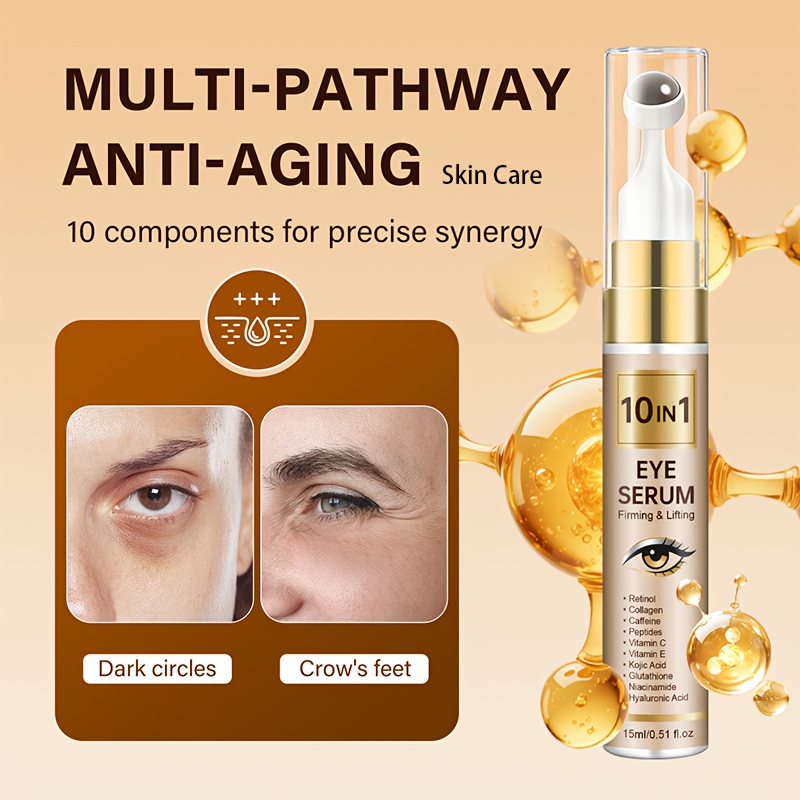 Această cremă de ochi instantă pentru fermitate 10-în-1 conține retinol, colagen și cafeină, oferind hidratare și iluminând tenul, în timp ce netezește liniile fine din jurul ochilor, revigorând strălucirea tenului - un bej deschis, hidratare zilnică pentru îngrijirea ochilor.