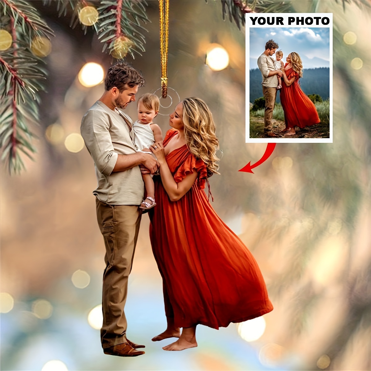 

1pc 3.54- Couple , Christmas , Decor, No Needed, For , 's Day,