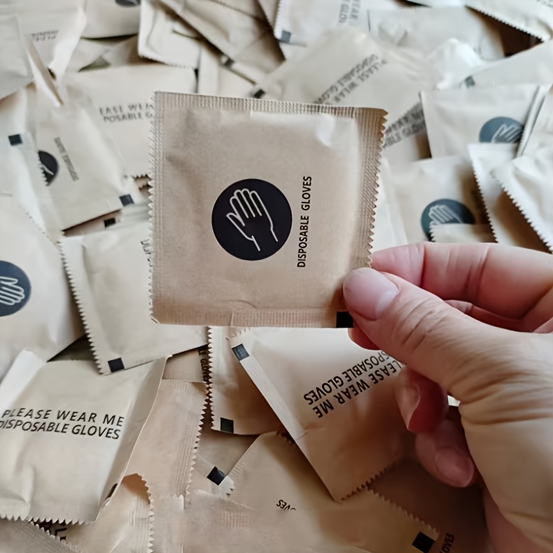 TEMU 50/100pcs Individually Packaged Disposable Gloves, Clean And Hygienic, Compact And Portable, Are Essential For Daily Household And Outdoor Use