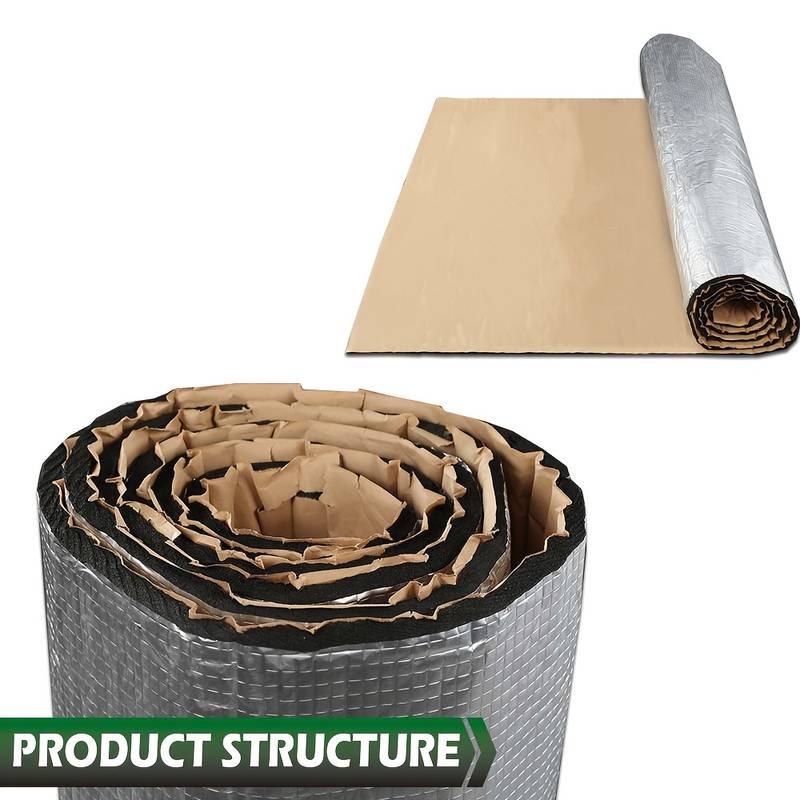 20mm Thick Car Sound Deadener Mat – Heat Shield & Noise Insulation For Hood, Doors, Floor (4 Sheets)