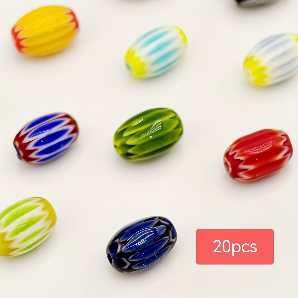 E-shop Neue nepalesische -Glasperlen mit Löchern, DIY-Bastelmaterial für handgefertigten Schmuck, Ohrringe Halsketten-Accessoires