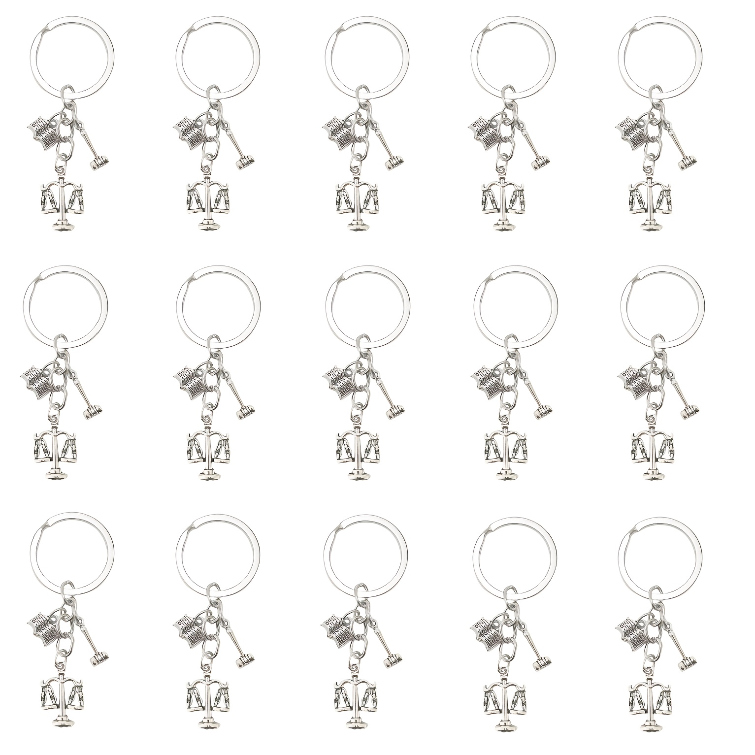 TEMU 20 piezas/Llaveros de Aleación con Temática de Justicia, con , , Árbitro y Libro, Accesorios para Mochila de Hombres y Mujeres, Llavero