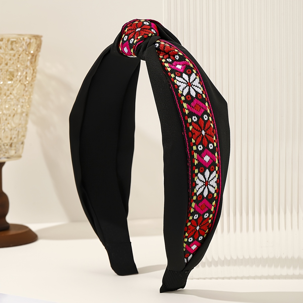 TEMU 1pc Elegant Heart-knotted Hairband | Single Piece Dress Up Headband For Valentine's Day, Color Matching Design