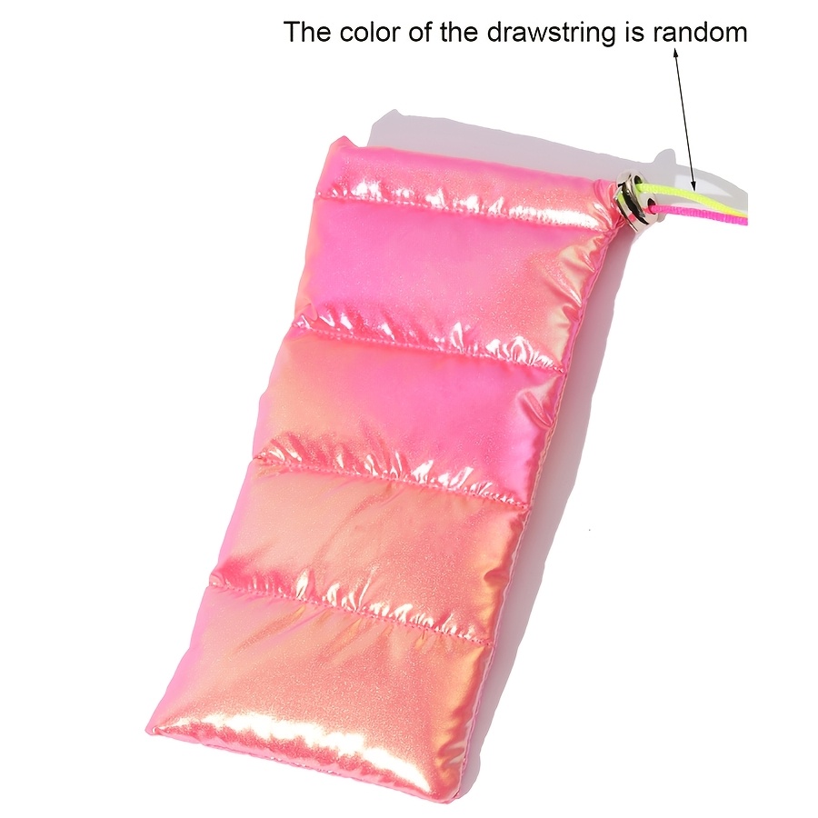 TEMU Custodia per occhiali trapuntata, borsa morbida colorata per occhiali, astuccio per occhiali d'oca, scatola per occhiali con chiusura a