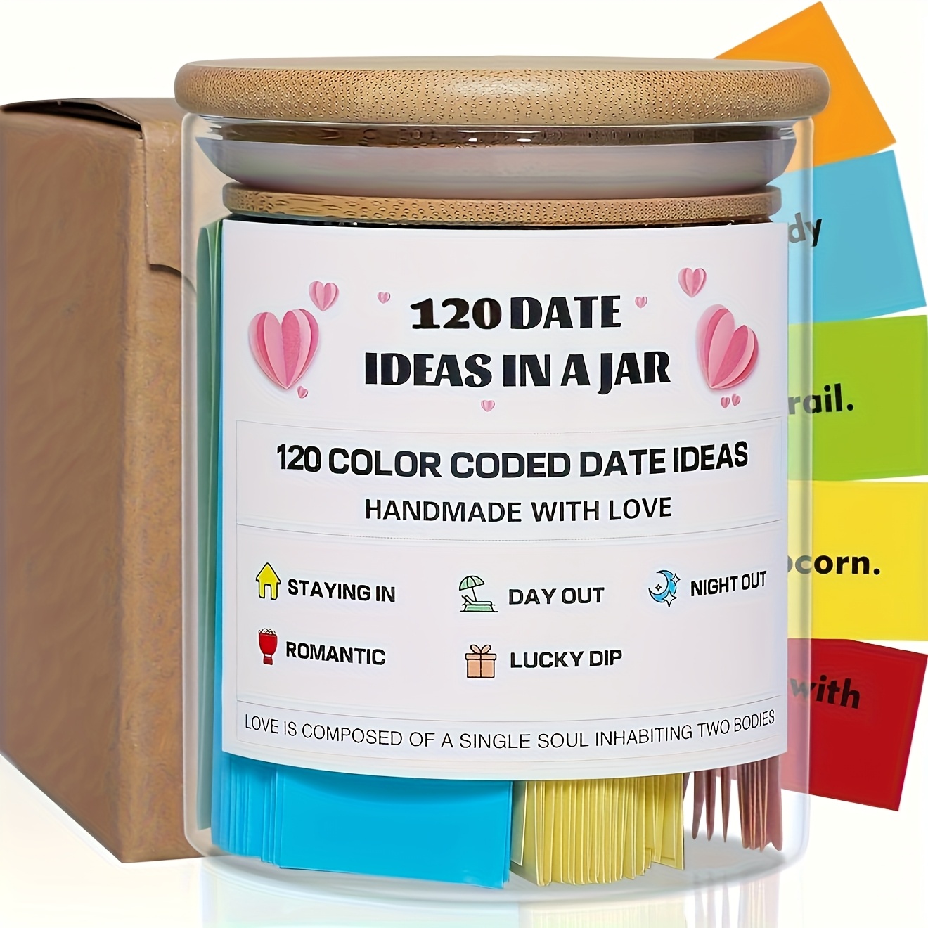 Image of 120 Imaginative Jars For Dating Decorations, Perfect For Wedding Presents, Anniversaries, , Couples, And Gifts For Christmas, Halloween, And Valentine's Day, Making Them An Option For Gifting