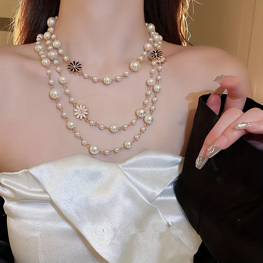 [TATIANA] 韓国アクセ☆Kremme Pearl Long Necklace delicate pearl long necklace korean style pearl - Temu