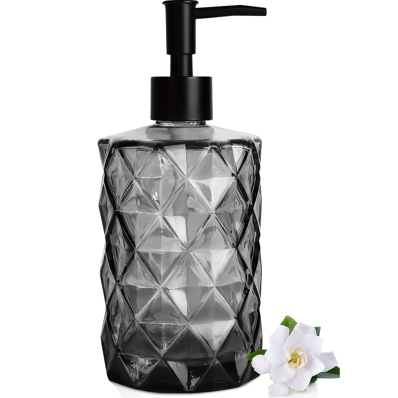 A Refillable Glass Soap Dispenser With A Plastic Pump, Suitable For Kitchen And Bathroom Use, Ideal For Dish Soap And Hand Soap, A Minimalist, Durable, And Option