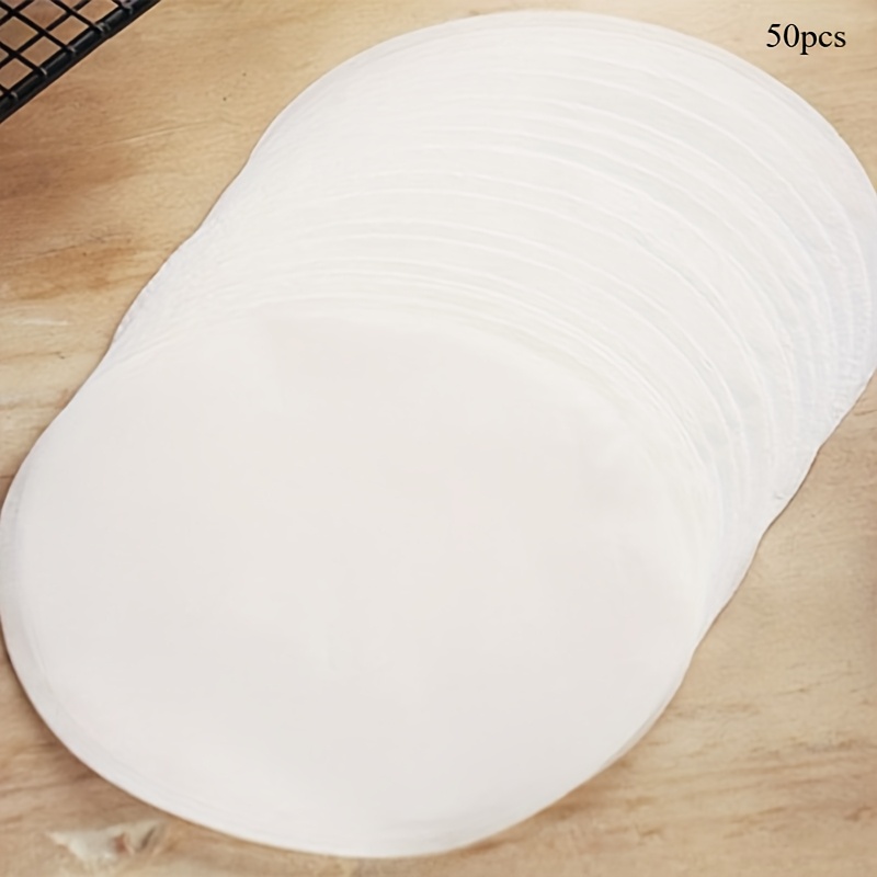 TEMU 50pcs Disposable Oil Absorbing Paper, Water Oil Film Filter, Food Filter Paper, Kitchen Soup Food Grade Filter, Kitchen Supplies