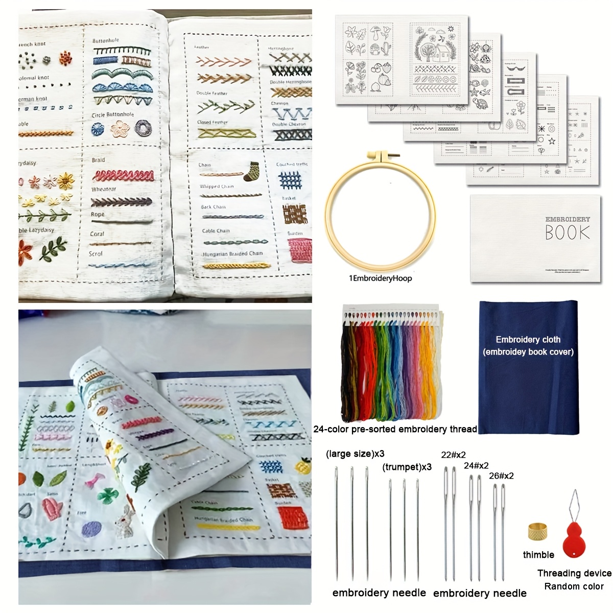 TEMU A Set Of Embroidery Books, Notebooks, Books, Sewing Books For Embroidery, And Adult Sewing Books.