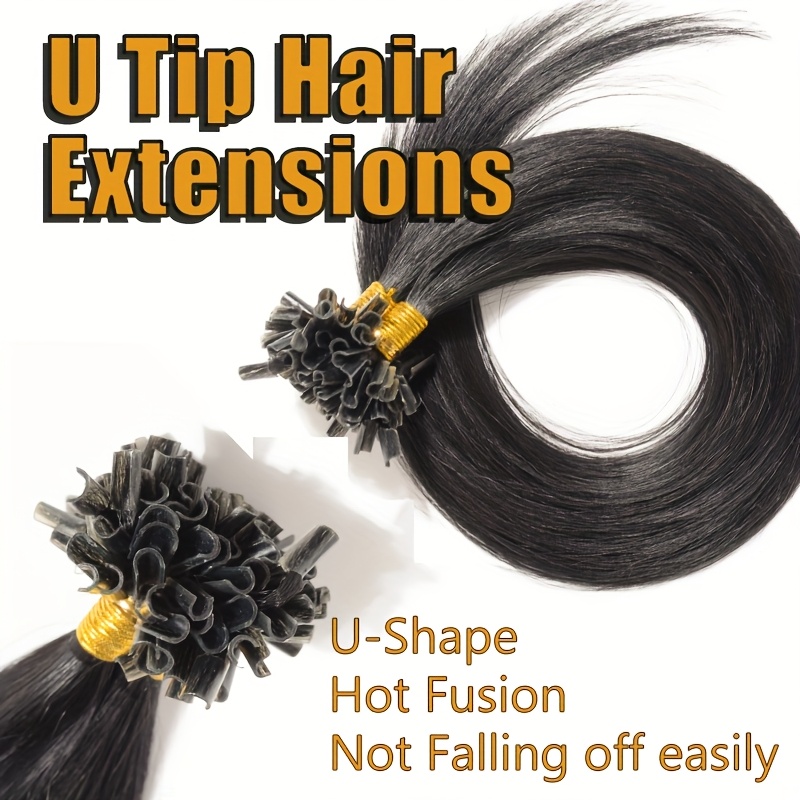 50stramds pack 30g natural human hair extensions hot fusion u tip16 22 inch straight smooth texture for women natural look adds length multi ethnic friendly easy to   hair accesories hair enhancement for daily life   details 5