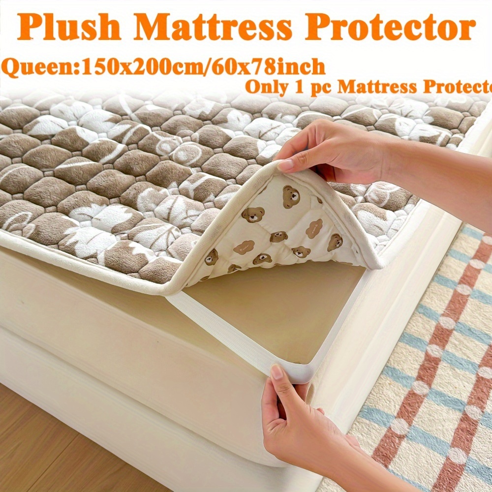 TEMU Mattress Cover Quilted Mattress Protector With Elastic Bands In The Single/queen/king Size