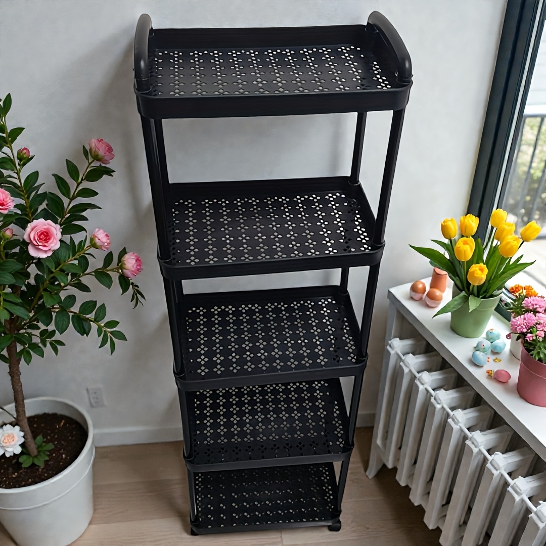 TEMU Rangement et organisation de bureau, décoration et accessoires de bureau, organisateurs et rangement. Chariot de cuisine roulant à 5 niveaux,