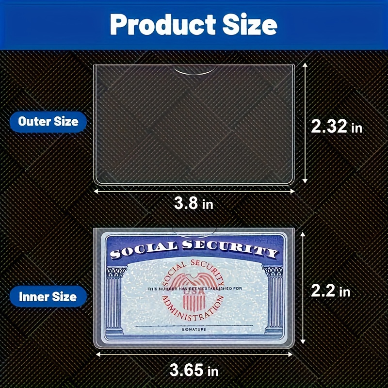sleeve for medicare card Amazon.com : 6 Pack New Medicare Card Holder Protector Sleeves，12Mil Clear  PVC Waterproof Medical/Credit Card, Business/Social Security Card Protector  : Office Products main image 1