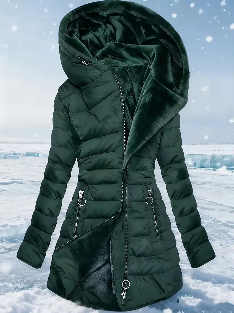 Womens Winter Coat Long Formal Everyday Outerwear Full Zip