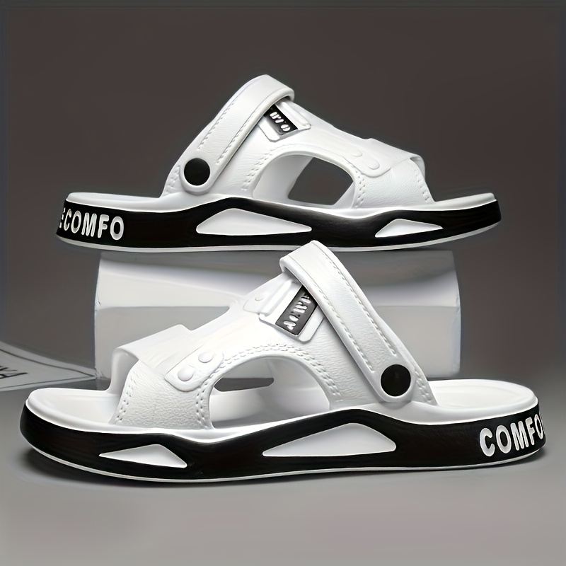 Men's Summer Slides - Breathable, Non-slip Beach & Indoor Sandals With , Eva Material