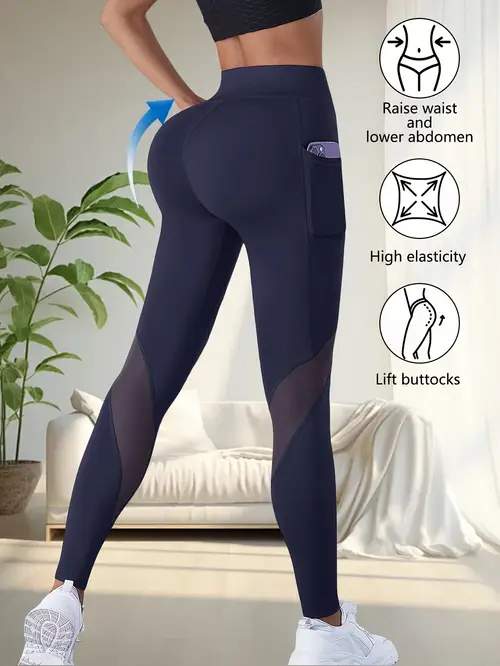 spring and summer style women 39 s knitted solid color yoga pants side pockets high waist tummy control and hip lift high good suitable for outdoor sports and fitness
