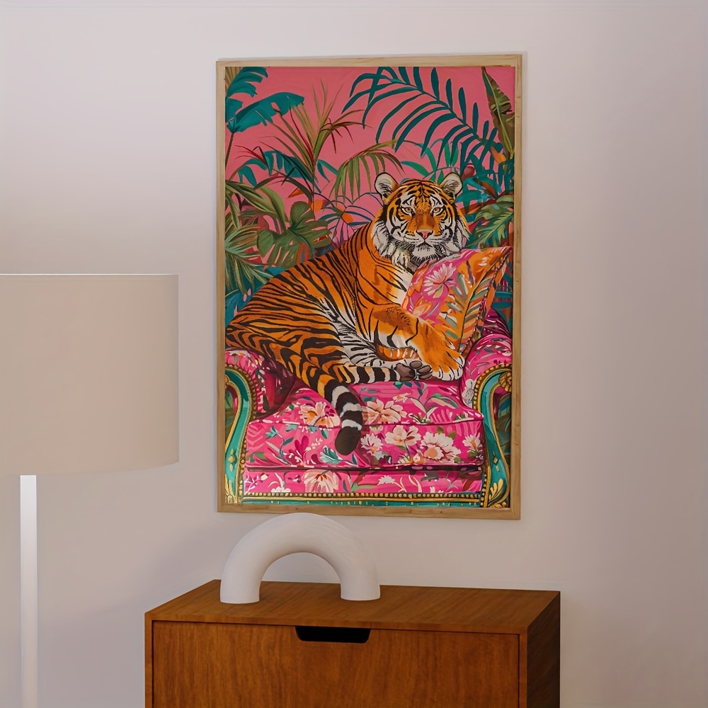 Affiche Tigre caché jungle / 50x70cm / Fabriqué en France / DADA ART | Leroy Merlin