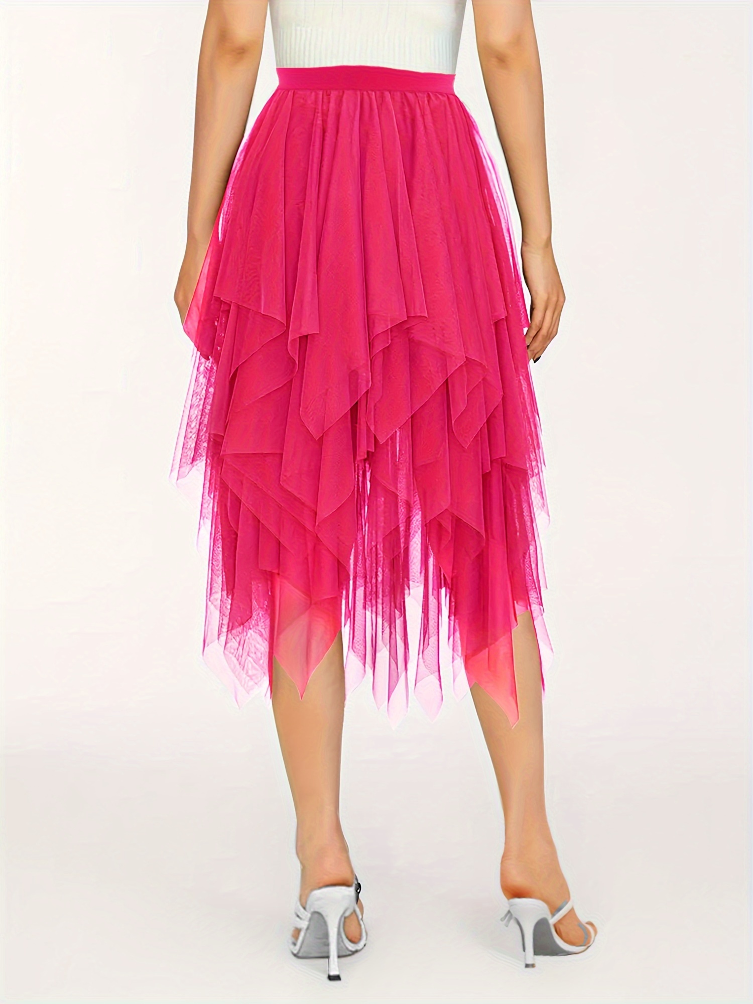 gonna asimmetrica elegante in tulle donna a a Temu Italy