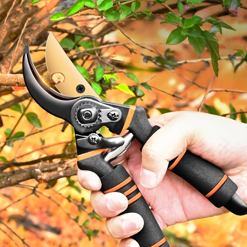 8.5-inch Professional Alloy Steel Pruning Shears (t13) - Ultra-sharp, Rust-resistant, And Durable High-quality Garden Scissors, Handheld Garden Fence Shears - Heavy-duty Gardening Tools