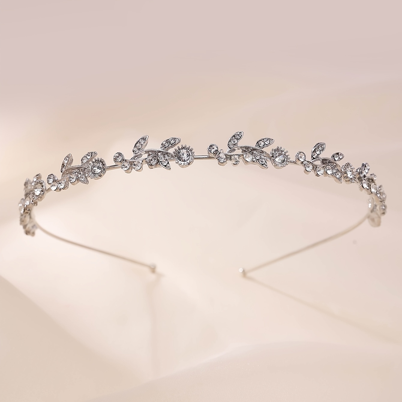 E-shop Zweig-Blatt-Kronen-Haarreif, Braut Hochzeits-Haarschmuck, Leichter Luxus Vollhaarteil, Täglicher Foto- Ätherischer Quasten-Haarreif