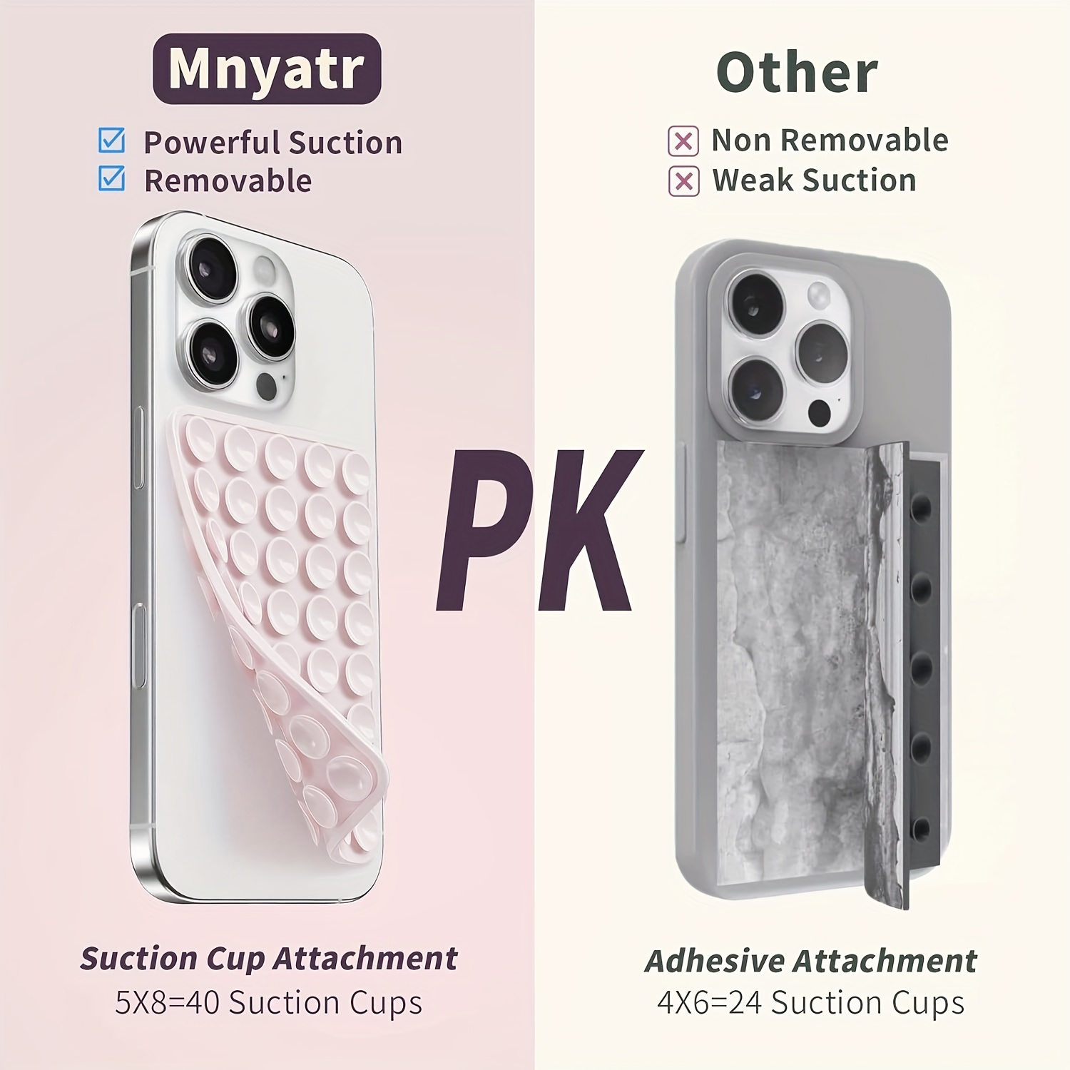Set de 2 suporturi de telefon cu ventuză din silicon față-verso, accesorii siliconice pentru iPhone și Android, unghi reglabil și design compact, potrivite pentru machiaj, dans, fitness, yoga, duș, binge-watching