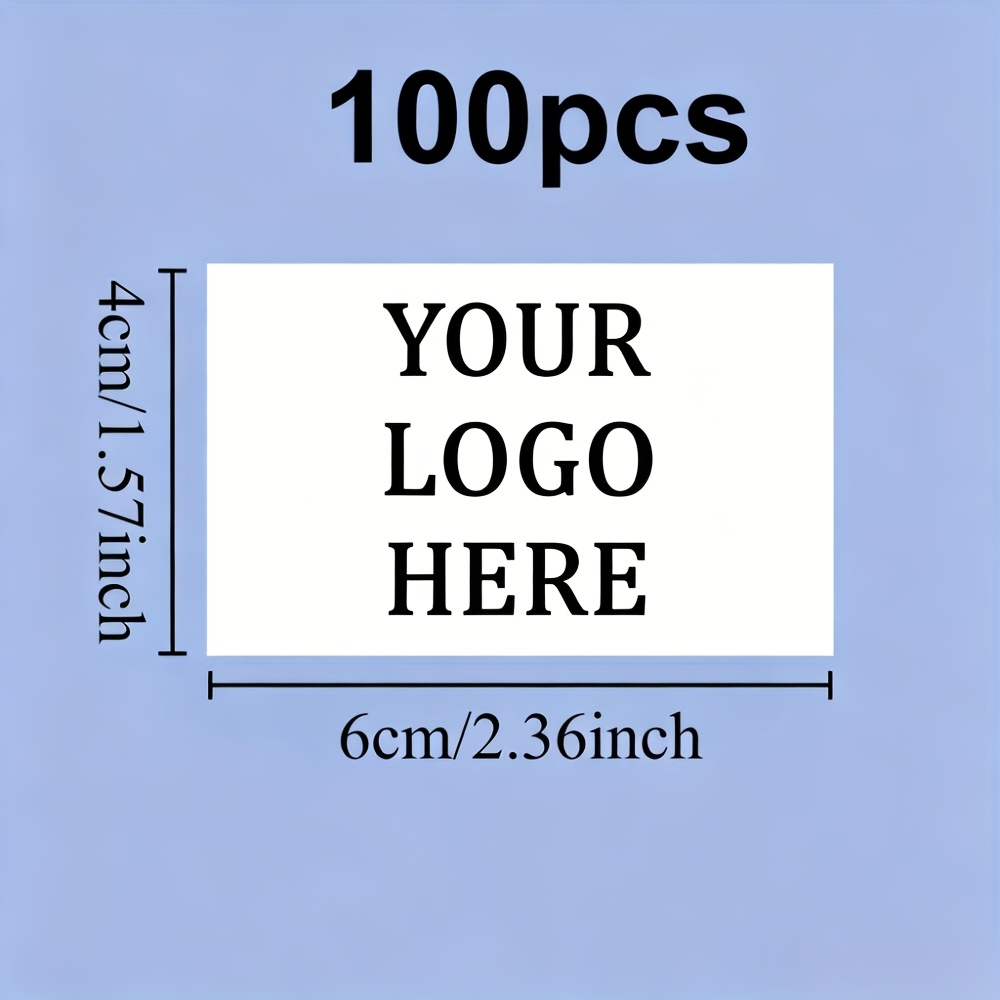 TEMU Personalized Custom 2*5/3*5/3*6/4*6/4*9/6*9cm, 30/50/100/200/300pcs Rectangular Stickers, And White Background Label Stickers - Self- Personal,