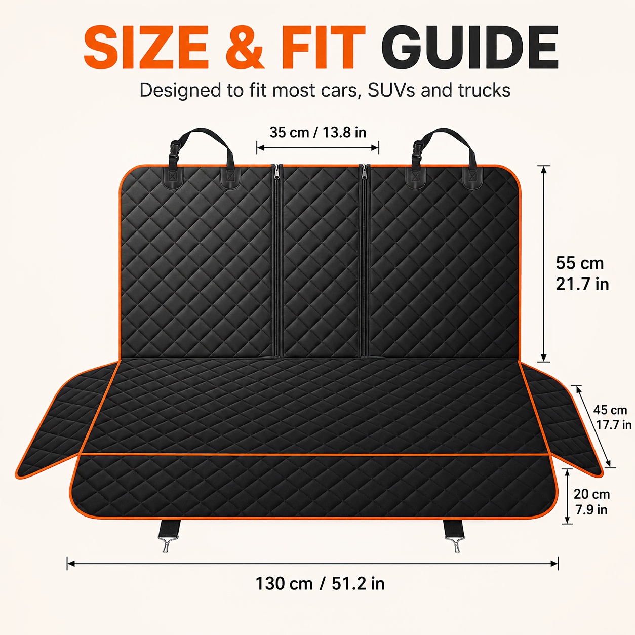 TEMU [upgraded Thickened Style] Dog Car Seat Cover - Portable Pet Seat Protector, Durable Fabric, Easy To Clean, Suitable For Long Drives, Essential