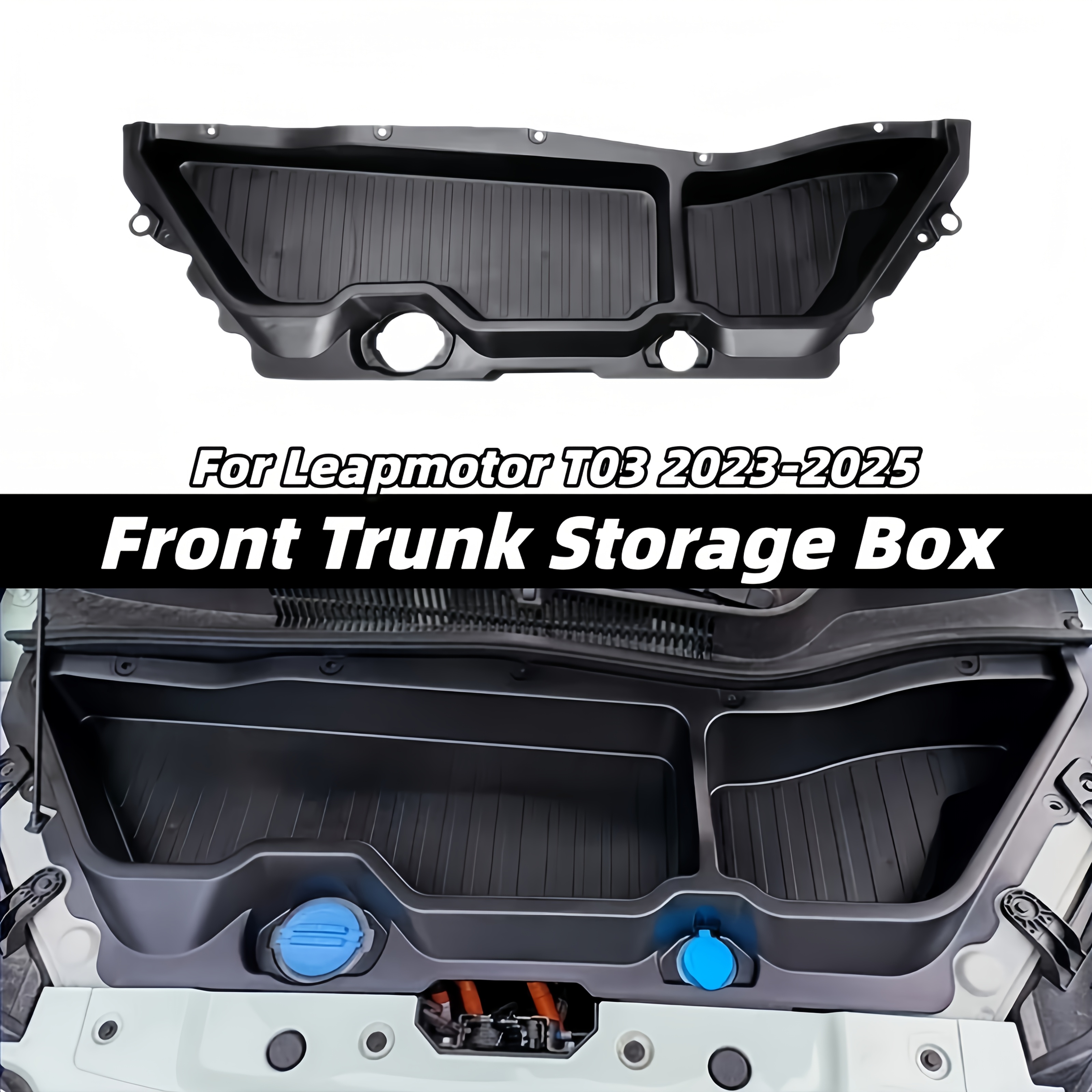 Image of Fit For T03 2023 2024 2025 Car Front Cabin Storage Box Body Kits Front Trunk Engine Hood Protection Accessories Tuning