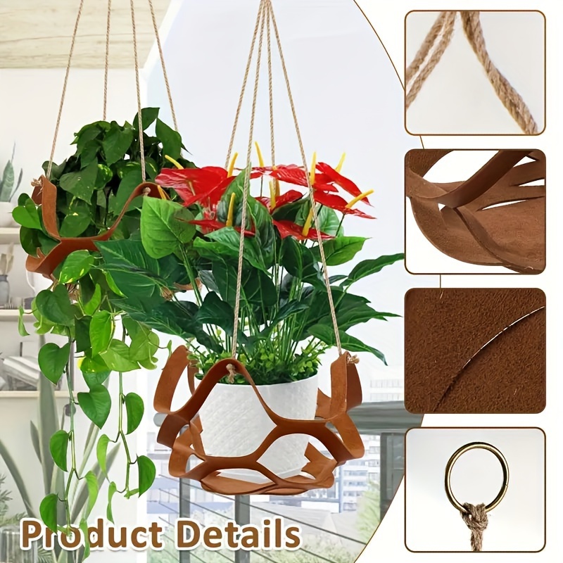 2 Pack Spiral Mesh Hanging Basket Planters Round Decorative Garden Pot 