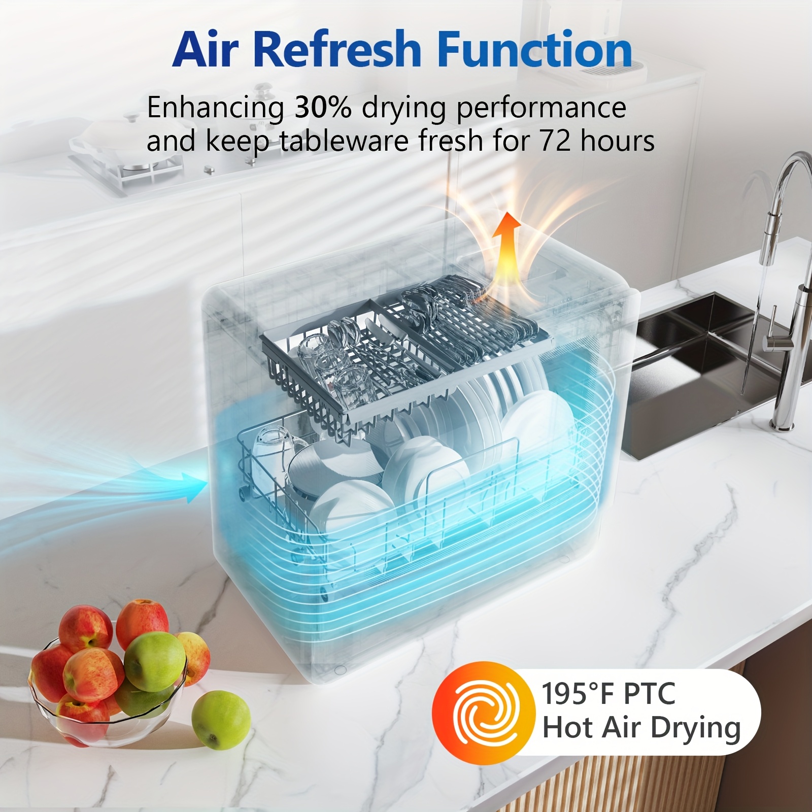 countertop dishwasher washing programs built in 5l water