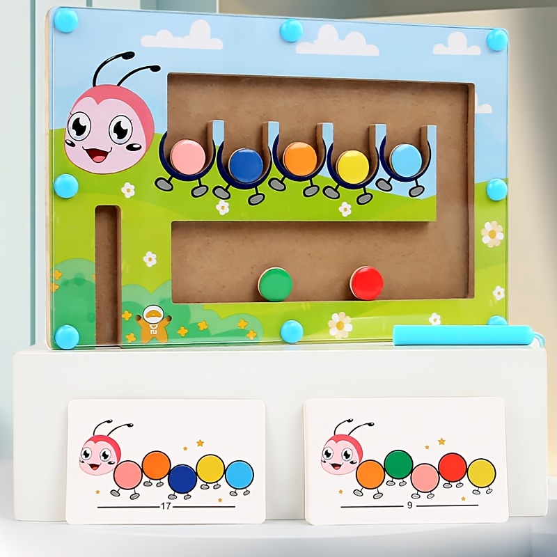 caterpillar color matching cards maze activity toy Temu United