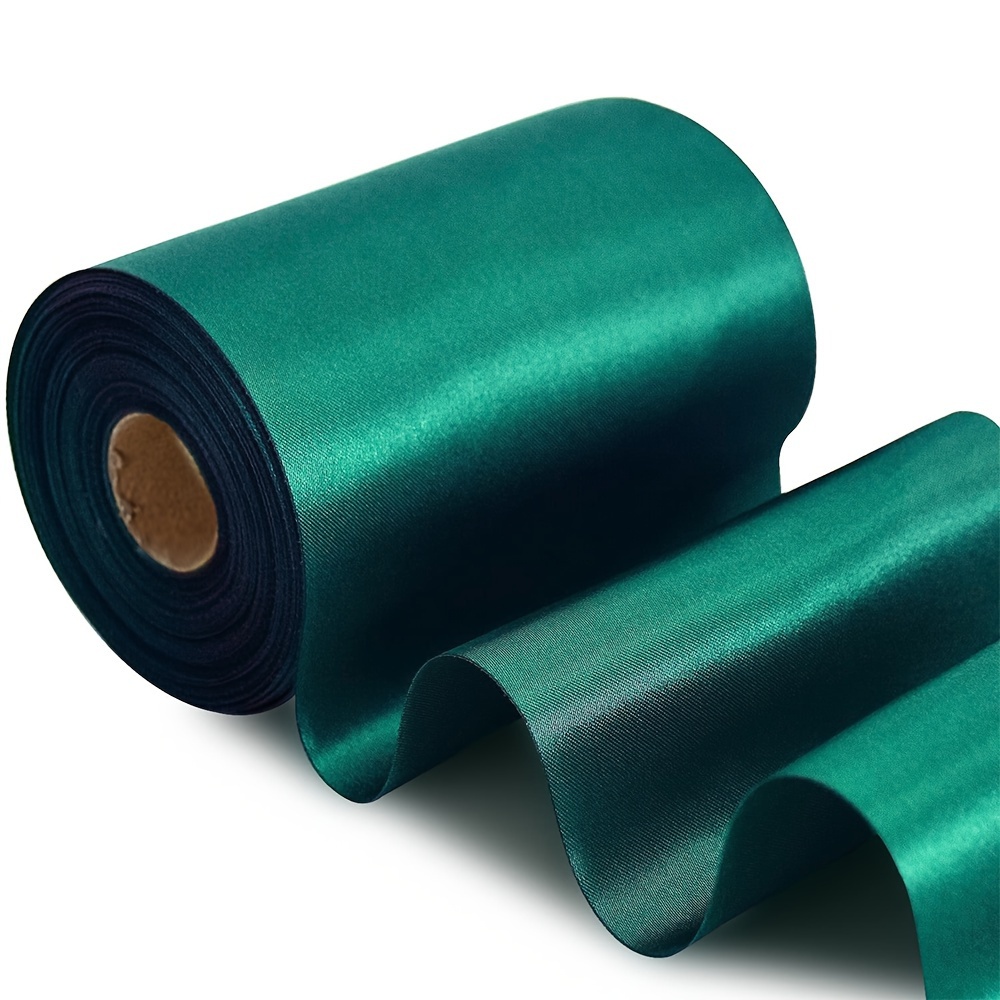 

Dark Green Satin Ribbon 3.93" X 21yds - Versatile Fabric For Crafts, Gift Wrapping, Wedding Decor & More