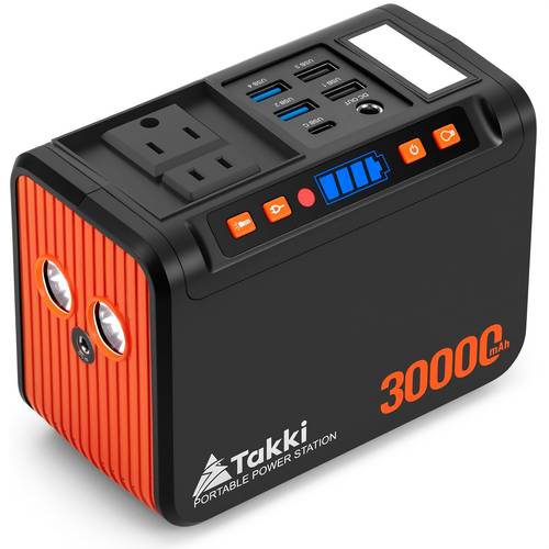 portable power station 80w camping backup lithium battery 111wh generator with ac usb c pd usb qc3 0 output led emergency power light for use backup emergency camping rv traveling cpap laptop