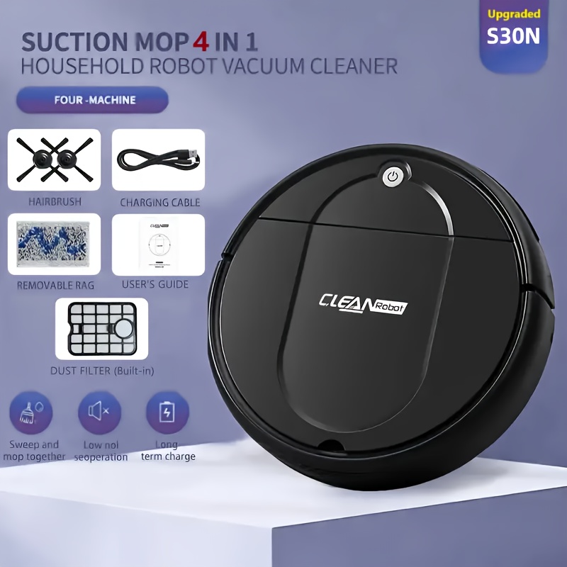 3-in-1 Robot Vacuum Cleaner with Tangle-Free Suction, Automatic Self-Charging, Multi-Purpose for Floor Cleaning, Pet Hair, Paper & Garbage - Fast Charging, Powerful Cleaning, USB Powered, Vacuum Cleaner Robot, Home Cleaning Aid, Modern Home Robot, Durable Plastic Body, Robust Construction 6 3-in-1 Robot Vacuum Cleaner with Tangle-Free Suction, Automatic Self-Charging, Multi-Purpose for Floor Cleaning, Pet Hair, Paper & Garbage - Fast Charging, Powerful Cleaning, USB Powered, Vacuum Cleaner Robot, Home Cleaning Aid, Modern Home Robot, Durable Plastic Body, Robust Construction - Image 6