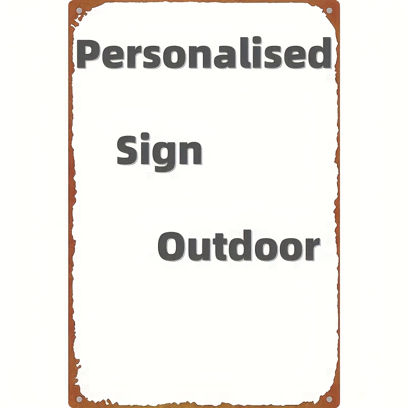 TEMU Plaque Métallique Personnalisable - Plaque Murale Métallique Personnalisée, pour Décoration Intérieure et Extérieure, 12 x 8 Pouces, Parfaite ,