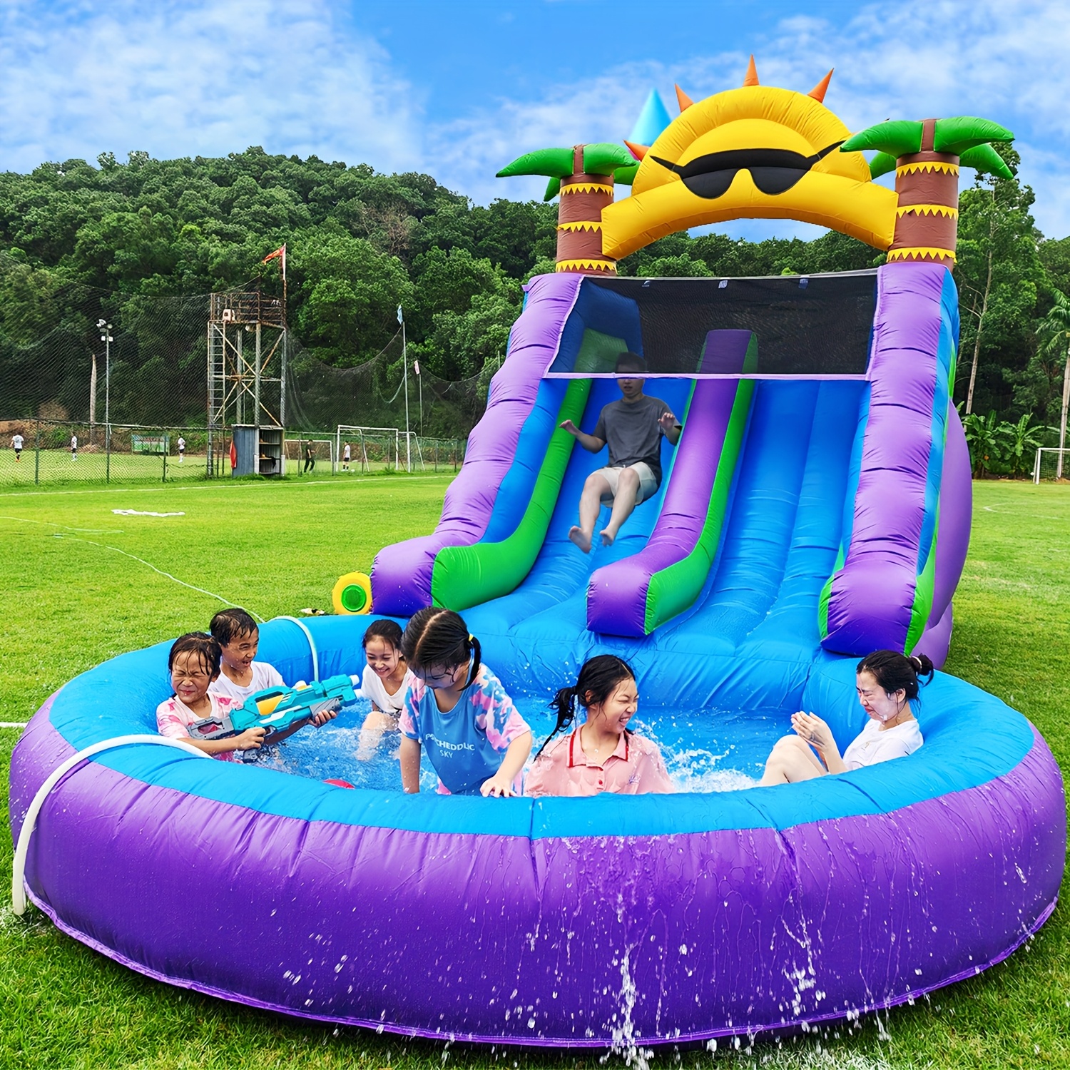 Piscina Hinchable NASSMOSSE Diapositivas De Piscina Inflable