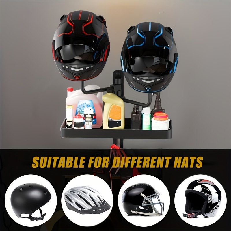 Portacasco Da Moto A Parete - 2 Pezzi Per Cappelli, Giacche E Accessori