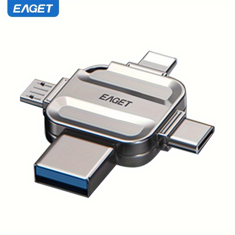 

Eaget 32/128g Usb Flash Drive Small Portable Usb Usb/micro Usb/type-c/ios Usb Stick For Mobile Phone Computer