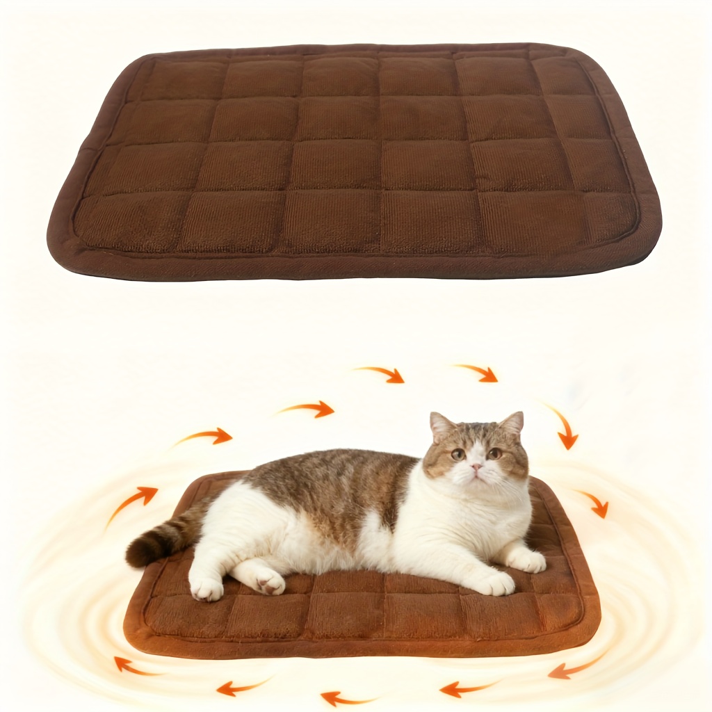 TEMU 1 stuk zelfverwarmende kattenmat, zelfverwarmende hondenmat, reflecteert lichaamswarmte, ultrawarm huisdierenkussen, wasbaar honden- en
