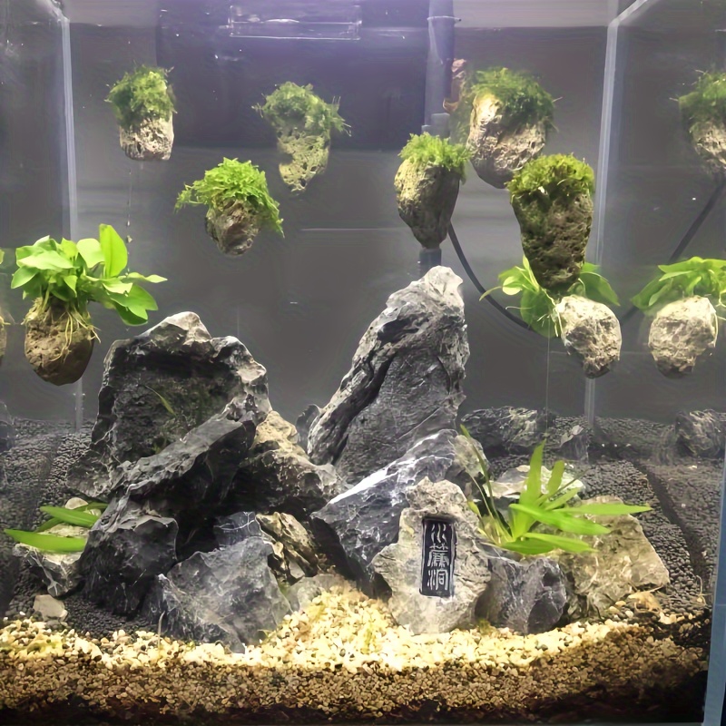 Aquarium Floating Rock Suspended Artificial Stone Decor Fish Tank Flying  Rock