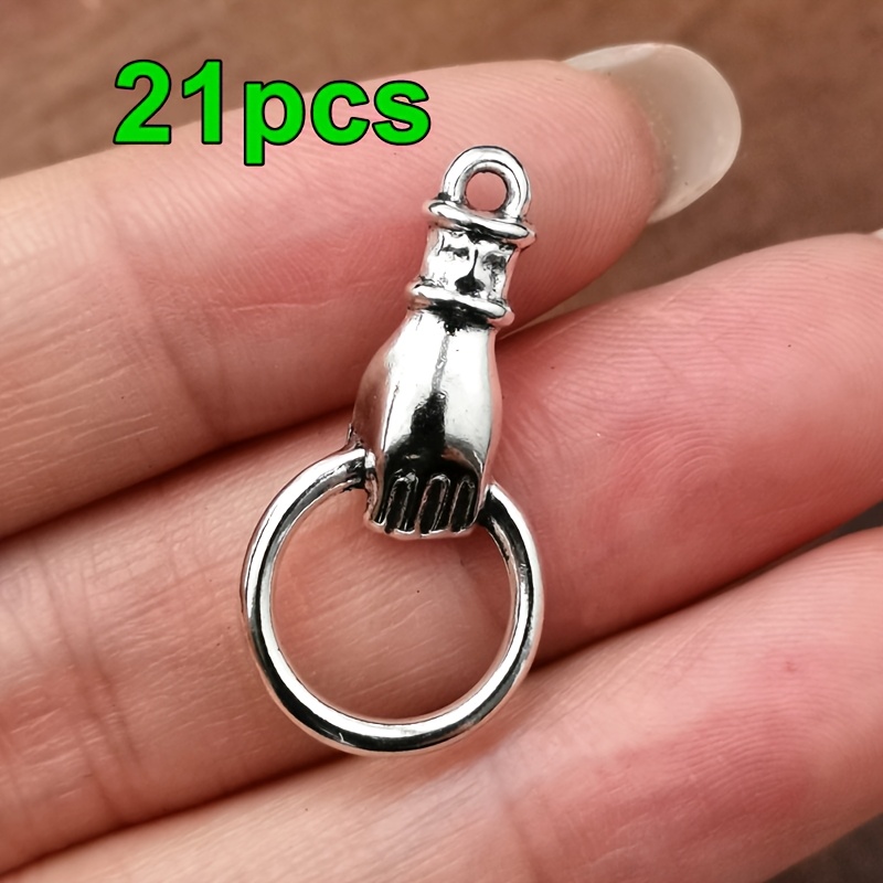 TEMU 21pcs Hand Loop Pendant, Women's Fashion Pendant Charm, Handmade Necklace, Earrings, Bracelet, Anklet Additions, Bohemian Style, Jewelry Making