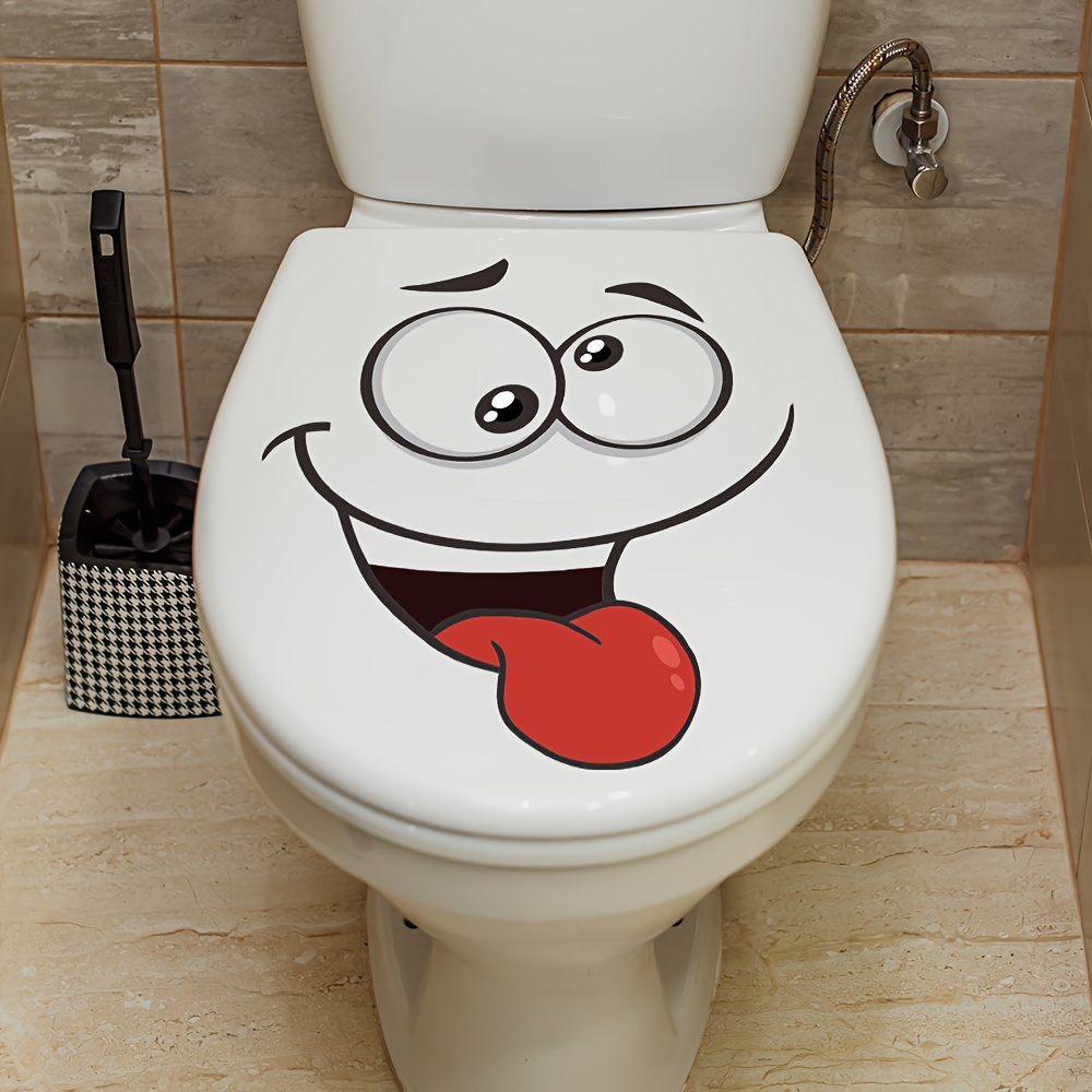 sticker for toilet lid with cartoon face inches Temu Belgium