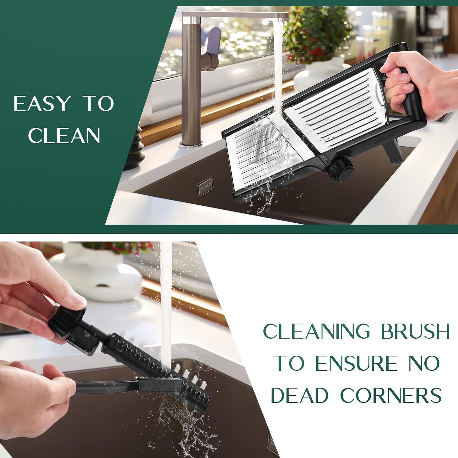 Exclusive Mandoline Food Slicer, Adjustable Stainless Steel Vegetable Slicer for Potatoes, Onions, And Chips, Includes a Cleaning Brush for Slicing Tomatoes 13 Mandoline Food Slicer, Adjustable Stainless Steel Vegetable Slicer for Potatoes, Onions, And Chips, Includes a Cleaning Brush for Slicing Tomatoes