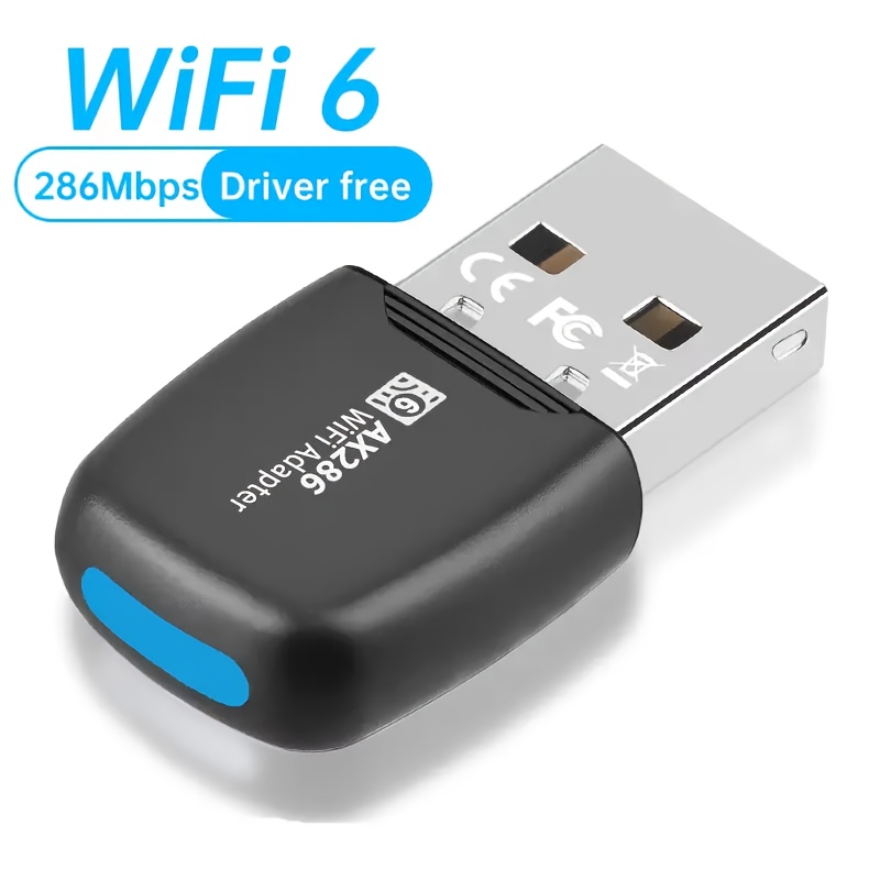 usb 286mbps wifi6 wireless adapter suitable for desktop and laptop computers 2 4ghz strong   more long transmission range only windows   11 plug and play no driver required