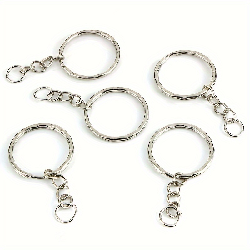 

50pcs Silvery Keychains , 25mm - Diy Craft Supplies For Jewelry Making