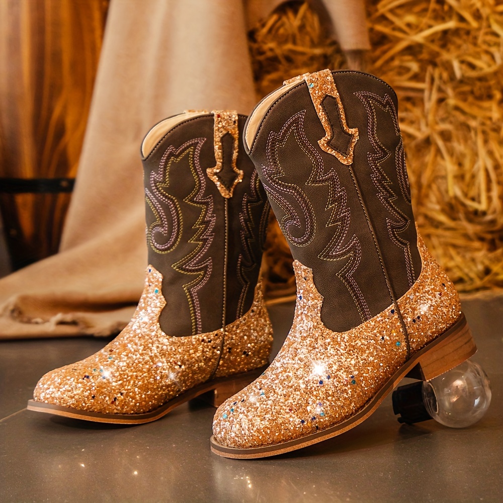 Sparkle sequin cowboy boots on sale